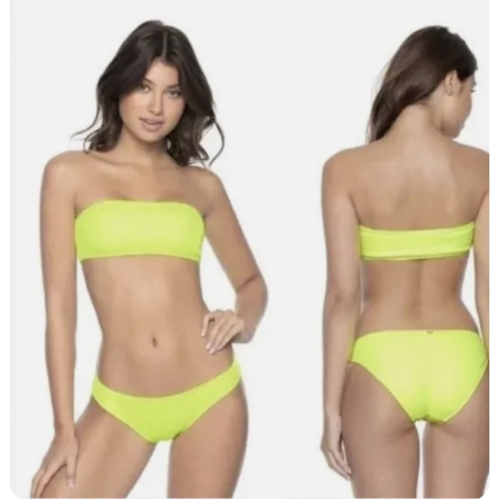 PilyQ neon yellow  Pineapple Reef bikini Medium